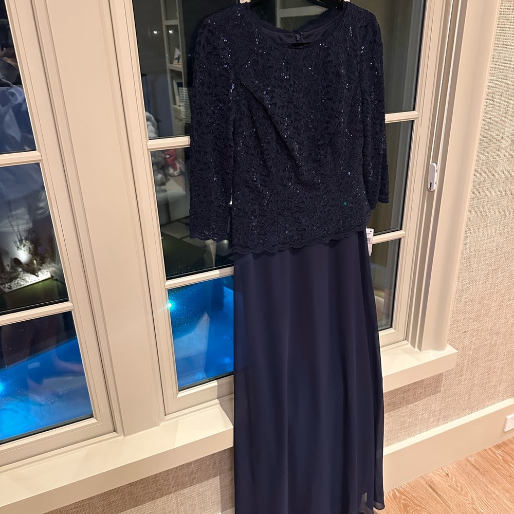 Navy blue gown